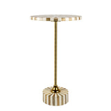 Calix 23.5" Contemporary Minimalist Metal/Resin Round End Table