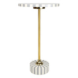 Calix 23.5" Contemporary Minimalist Metal/Resin Round End Table