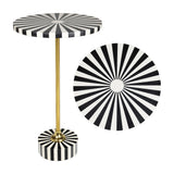 Calix 23.5" Contemporary Minimalist Metal/Resin Round End Table