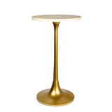 Nysha 25" Modern Bohemian Metal/Resin Inlay Top End Table