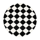 Calix 24" Art Deco Metal/Resin Checkerboard Round Drink Table