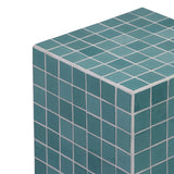 Callista 18" Modern Bohemian Ceramic Tiled Rectangle End Table - JONATHAN Y