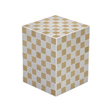 Callista 18" Modern Bohemian Ceramic Tiled Rectangle End Table