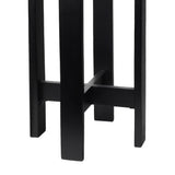 Elena 24" Minimalist Structured Wood Drink Table and Decorative End Table with White Marble Round Top