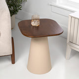 Skye 18" Modern Rustic Square Wood/Metal Accent Table
