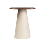 Skye 18" Modern Rustic Square Wood/Metal Accent Table