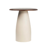 Otto 18" Modern Rustic Round Wood/Metal Accent Table