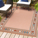 Sebastian High-low Modern Diamond Border Indoor/Outdoor Area Rug