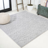 Portmany Neutral Diamond Trellis Indoor/outdoor Area Rug