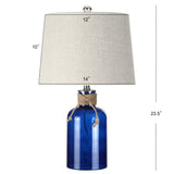 Azure 23.5" Glass Bottle LED Table Lamp - JONATHAN Y