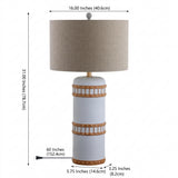 Fraser 31" Resin LED Table Lamp Gray/Gold – DIM