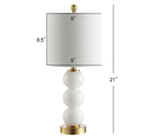 February 21" Glass/Metal LED Table Lamp
