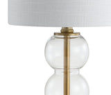 February 21" Glass/Metal LED Table Lamp