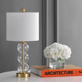 February 21" Glass/Metal LED Table Lamp
