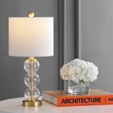 February 21" Glass/Metal LED Table Lamp