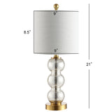 February 21" Glass/Metal LED Table Lamp