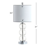 February 21" Glass/Metal LED Table Lamp