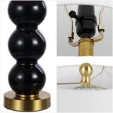 February 21" Glass/Metal LED Table Lamp