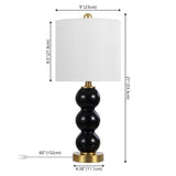 February 21" Glass/Metal LED Table Lamp