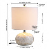 Wilson 16" Seashell LED Table Lamp Ivory – DIM