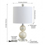 Bailey 19" Seashell LED Table Lamp Ivory – DIM