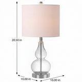 Anya 20.5" Mini Glass LED Table Lamp Clear – DIM