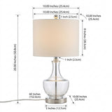 Colette 20" Mini Glass LED Table Lamp Clear – DIM