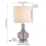 Colette 20" Mini Glass LED Table Lamp Smoked Gray – DIM