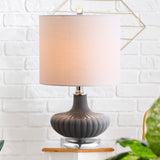 Kamille 18" Glass and Lucite LED Table Lamp - JONATHAN Y