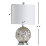 Krister 20.5" Glass/Metal LED Table Lamp - JONATHAN Y
