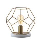 James 10" Metal/Marble LED Table Lamp - JONATHAN Y