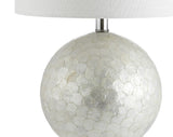 Zuri 23.5" Capiz Seashell Sphere LED Table Lamp - JONATHAN Y