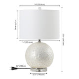 Zuri 23.5" Capiz Seashell Sphere LED Table Lamp - JONATHAN Y