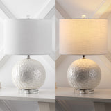 Zuri 23.5" Capiz Seashell Sphere LED Table Lamp