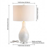 Josephine 26.5" Seashell LED Table Lamp White – DIM