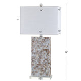Cannon 29" Seashell and Crystal LED Table Lamp - JONATHAN Y