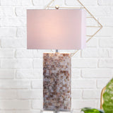 Cannon 29" Seashell and Crystal LED Table Lamp - JONATHAN Y