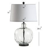 Rae 26.5" Glass/Metal LED Table Lamp - JONATHAN Y