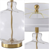 Rae 26.5" Glass/Metal LED Table Lamp