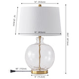 Rae 26.5" Glass/Metal LED Table Lamp