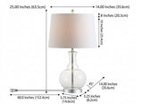 Lavelle 25" Glass LED Table Lamp Set 2 Clear/Chrome (Set of 2) – DIM