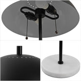 Ella 20.7" Dome Metal with Marble Base LED Table Lamp