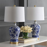 Jennifer 25.25" Ceramic/Metal LED Table Lamp Set 2