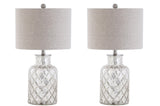 Alvord 24.5" LED Glass Table Lamp Set 2