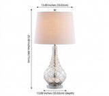 Darren 25.5" Glass LED Table Lamp Set 2 Mercury Silver (Set of 2) – DIM