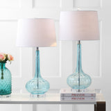 Bette 28.5" Glass Teardrop LED Table Lamp Set 2