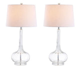 Bette 28.5" Glass Teardrop LED Table Lamp Set 2