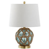 Andrews 21.5" LED Glass/Rope Table Lamp - JONATHAN Y