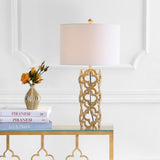 Oliver 26.5" Metal Quatrefoil LED Table Lamp - JONATHAN Y