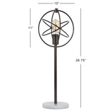 Atomic Caged 26.5" Edison Bulb Metal/Marble Modern LED Table Lamp - JONATHAN Y